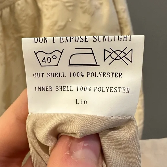 Revelry Luxe Violet Jacquard Dress Flutter Strap Corset Back Size 24 Champagne - Picture 14 of 16